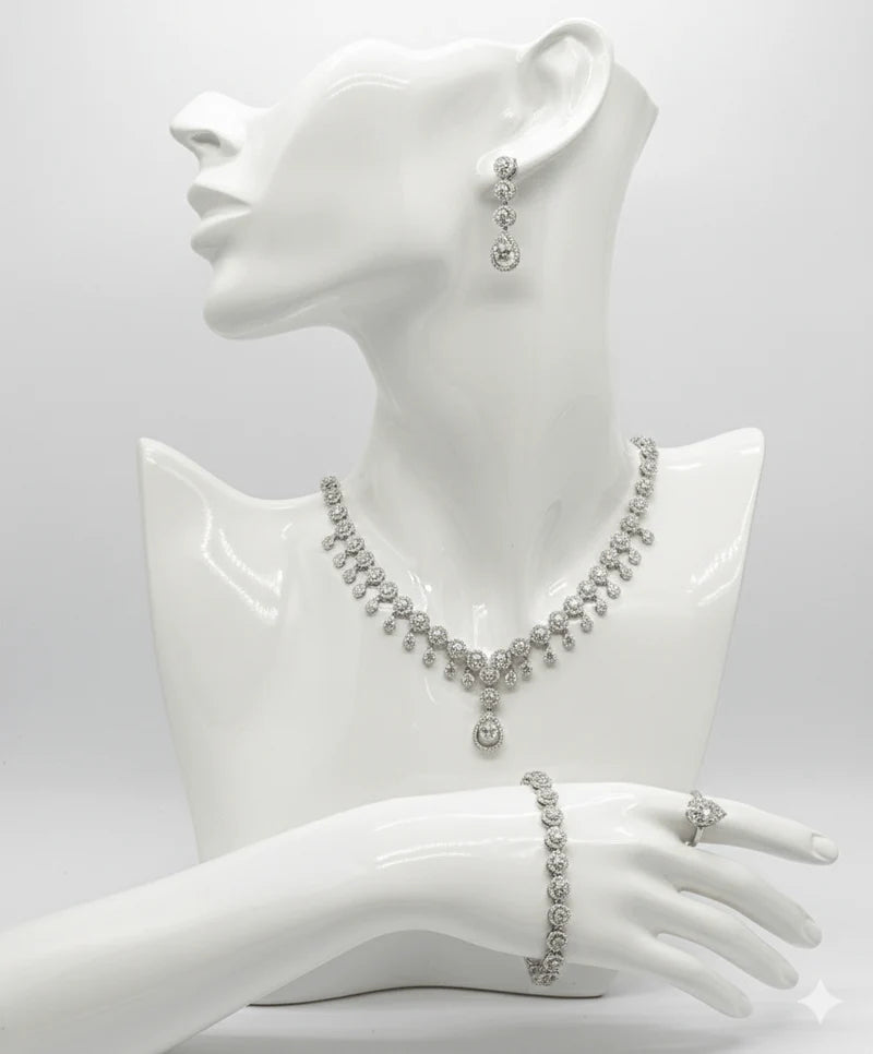 Teardrop Crystal Jewelry Set